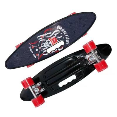 China 22 Inch Youth Fashion 2022 New PU Skateboard Fish Wheel Custom Skate Board For Youth for sale