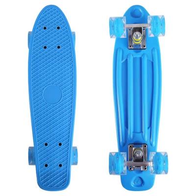 China Youth Factory Price Custom 22 Inch Skateboard Fashion PU WheelFish Flash Skateboard For Youth for sale