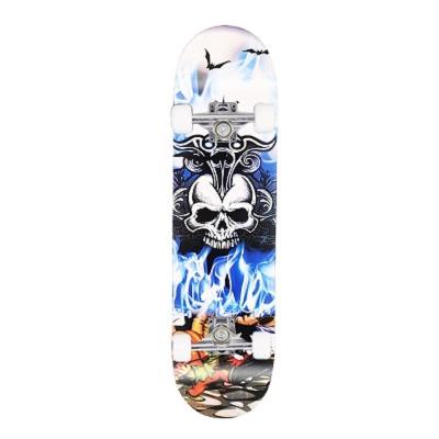 China 2022 new kid's long 7 layers maple skateboard cross board skate board colorful printing board for teenagers for sale