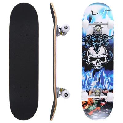 China 2022 New Kid's 7 Layer Maple Skateboard Board Colorful Printing Long Board Skateboard For Adult Teens for sale