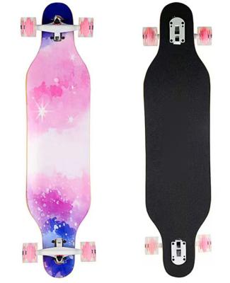 China New 2022 Youth 41 Inch Long Board Custom Maple Wood With Good Bearing Skateboard For Youth for sale