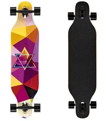 China Youth Grade Cheap Custom 41 Inch Long Board Maple Wood Teenagers With Good Backing Skateboard for sale