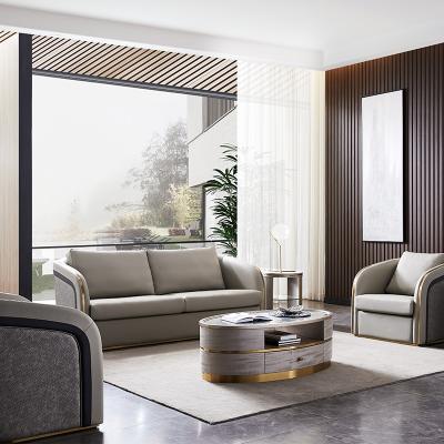 China ODM Modern Italian Style OEM Welliton Wooden Living Room Genuine Leather Luxury Sofa for sale