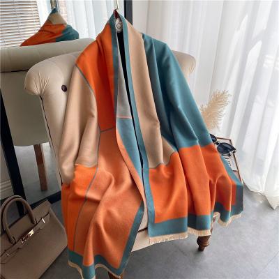 China Fashion Winter Scarf Women Acrylic Cashmere Warm Pashmina Foulard Lady Luxury Horse Scarves Thick Soft Bufanda Shawls Wraps 2022 New for sale