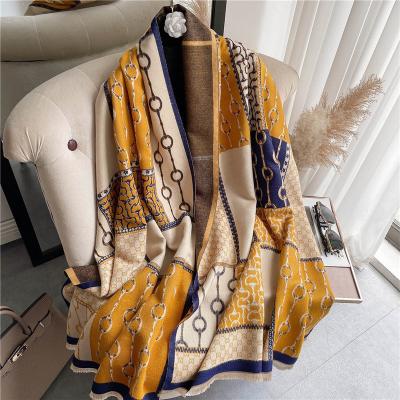 China 2022 Wholesale Winter Wool Pashmina Cashmere Scarf Shawls Big Brand Acrylic Luxury Warm Soft Blanket Scarves for sale