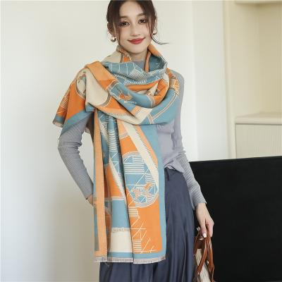 China High Quality OEM Brand Winter Scarf Cashmere Blanket Designer Shawls Acrylic Luxury Thick Warm Scarves Ladies Pashmina Wraps for sale