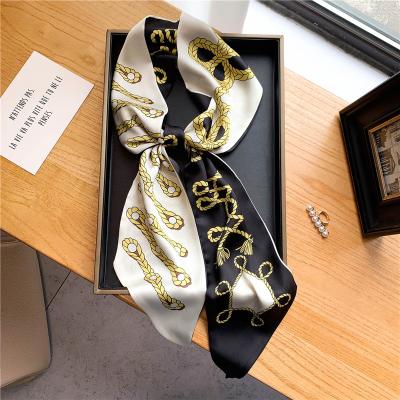 China 2022 Women's Long Brand Hair Scarf Women's Headscarf Headscarf Headband Fashion Neck Wrist Tie Bag Luxury Skinny Wrap Bandana 2022 for sale