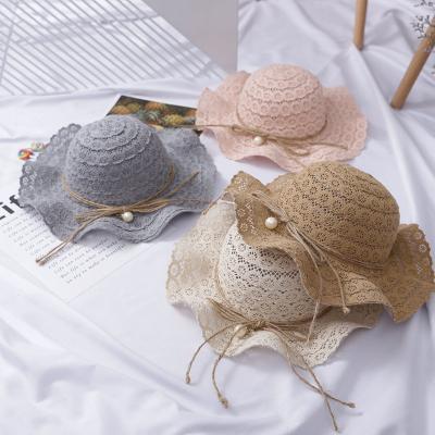 China Wholesale Summer Ladies Promotional Women's Sun Beach Brim Ribbon Paper Straw Hat Wide Bow Character for sale