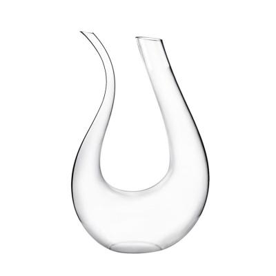 China Wholesale Safety U TYPE Handmade Borosilicate Red Wine Glass Decanter 1500ml for sale