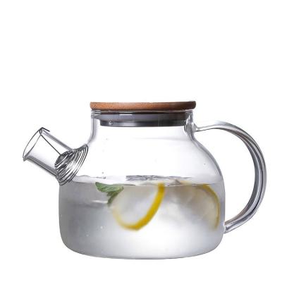 China Eco-friendly heat resistant viable in cold water jugs can bare flame water pitcher for sale