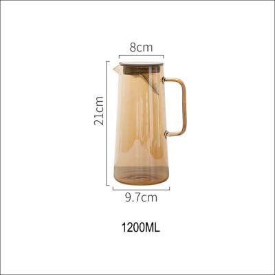 China Sustainable Handmade Heat Resistant Glass Water Jug Set High Borosilicate Glass Water Pitcher for sale