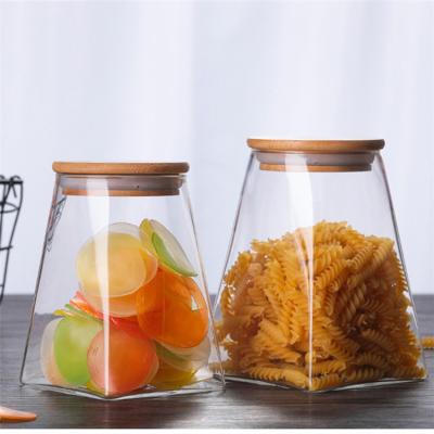 China Home Bar Hotel Restaurant Borosilicate Candle Candy Cookie Container Spice Jars Glass Storage 950ml for sale