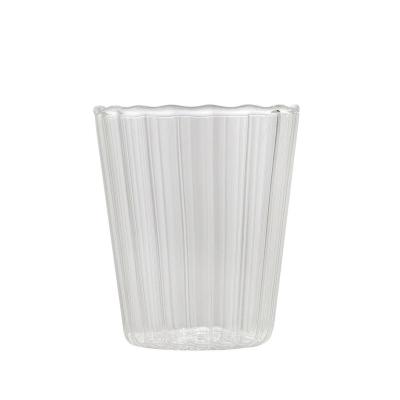 China Sustainable INS wind heat resistant transparent glass net red coffee cup cold brew American household milk cup for sale