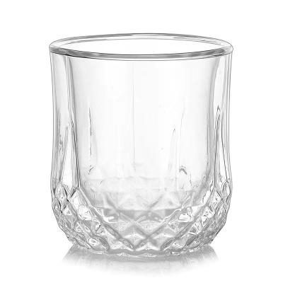 China Sustainable Hot sale cross-border new business gift glass double layer whiskey glass, bar red wine glass, coffee cup for sale