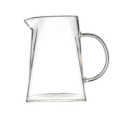 China Sustainable Wholesale high borosilicate glass coffee pot V60 filter cup filter set enlarged cup bottom sharing pot for sale