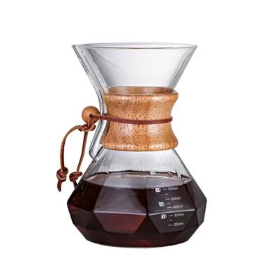 China Modern Hot sale hand brewed coffee pot set drip utensils household glass sharing pot stainless steel strainer filter filter cup for sale