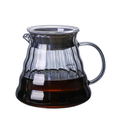 China Modern style Hot sale Wholesale  Glass Cup coffee maker  Tea Pot And KettlePot With Filter  Glass coffee set for sale