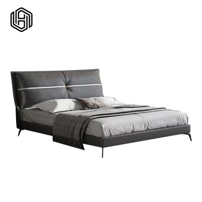 China Newest Design Wooden Bed Square Storage HUIJUYOUPIN Modern King Size Luxury King Size Bed for sale