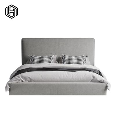 China HUIJUYOUPIN Skin-Friendly Master Bedroom Furniture Double Bed Frame Modern Upholstered Bed Frame Bedroom Bed for sale