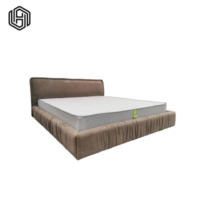 China Wall Bed HUIJUYOUPIN Factory Price Double Beds Wooden Fabric Bed Frames Single Bed Frame for sale