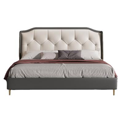 China HUIJUUPIN Lighted Headboard Storage Bed Queen Size Bed Frame With Storage Gas Lift Storage Bed for sale