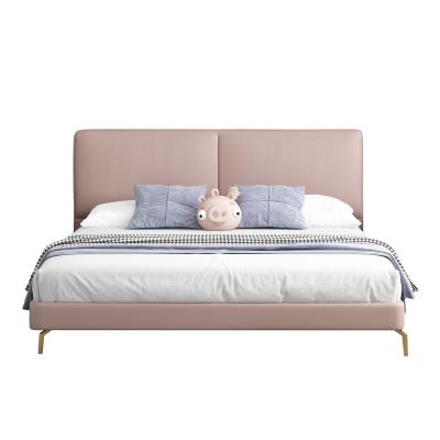 China (Other) HUIJUUPIN Bedroom Furniture Leather Adjustable Bed Frame King Size Queen Modern Leather Bed for sale