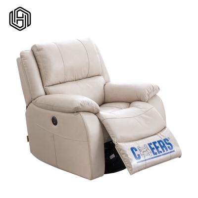 China huijuyoupin hot sale simple modern genuine leather electric sofa recliner sofa rotation chairs for sale