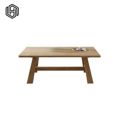 China Log Light Solid Wood Dining Table With Four Chairs Dining Table With Bench 2 Chairs for sale