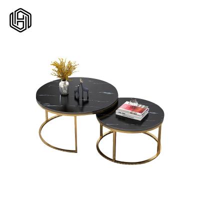 China modern minimalist huijuyoupin living room furniture gold round coffee table top selling coffee table for sale