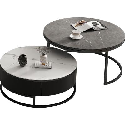 China Modern luxury factory large quantities of stock modern round marble coffee table for sale