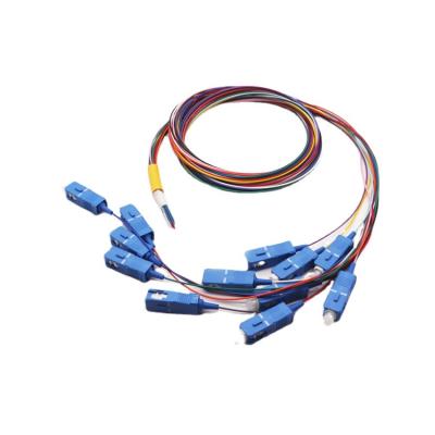 China YUEDAO Optical Fiber Pigtail Buldle 12 Color Pigtail 12 Core LC Sm for sale