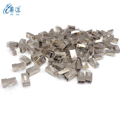 China Network Cable Connector 8P8C Cat6e Shielded Rj45 rj11 rj45 connector Network Connector Modular Plug for sale