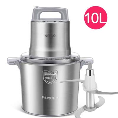 China Stainless Steel Two Speed ​​10L Capacity 1200W Electric Cleaver Food Processor 1200W Meat Grinder Mincer LG for sale