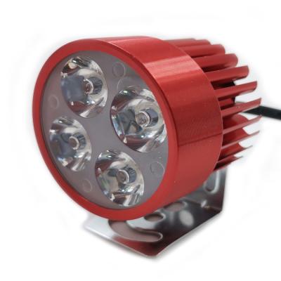 China Motorcycle Headlight LED Front Head Lamp Red Light Strobe Spot Fog Light 12-80v DC Waterproof Motorbike Lamp en venta