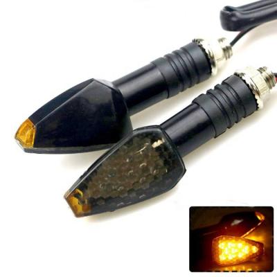 China ABS+PC Lens 2PCs Motorcycle Turn Signal Light Turn Signal Light Bulb 12V Amber Light Flasher en venta