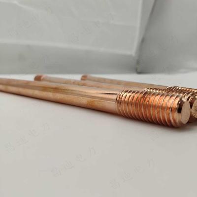 China Electroplating Copper Clad Earth Rod with Insulation Level Class I and Copper Thickness 0.25 Mm for sale