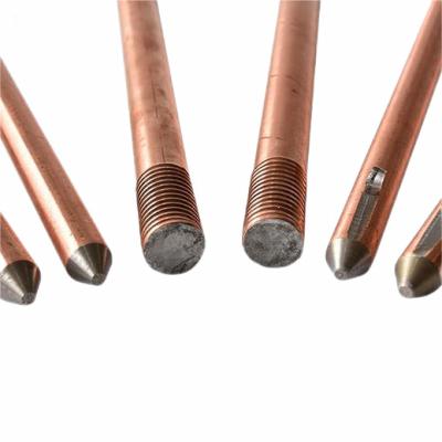 China 16mm Electrical Earth Rod with Pointed Copper Clad Steel Material for Optimal Grounding for sale