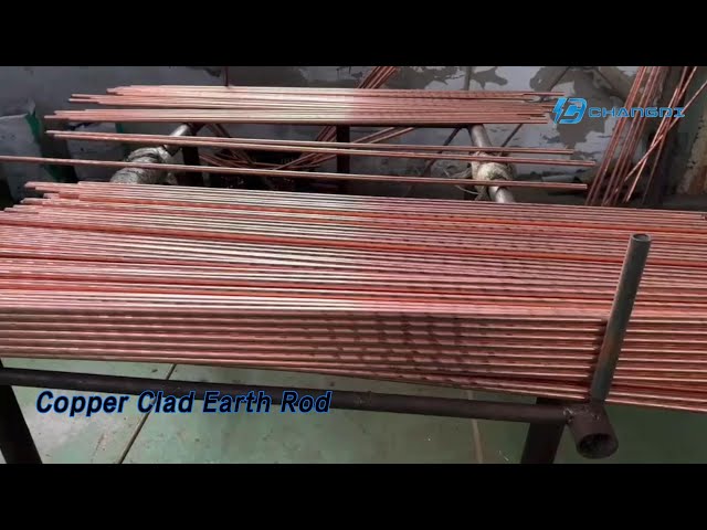 Plated Copper Clad Earth Rod High Carbon Strong Strength For Soil