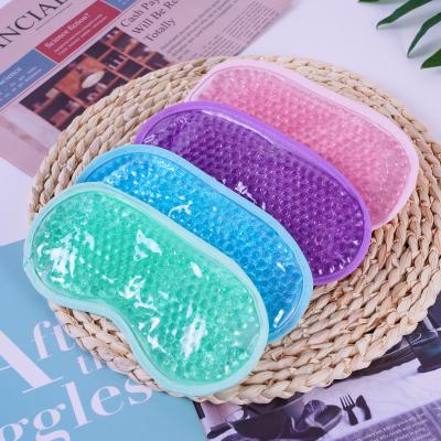 China Dark Circles Cooling Eye Mask Gel Squeezing Hot Gel Cooling Beads Sleep Reusable Eye Cooling Mask for sale