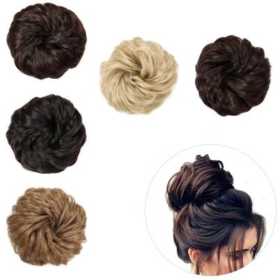 China Pictures Factory Direct Synthetic Messy Bun Donut Hair Pieces Bun Clip Custom for sale