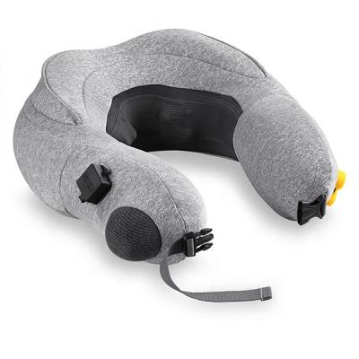 China 2020 Portable Inflatable Shiatsu Travel Pillow U Shape Massage Neck Massage Kneading Pillow for Car and Home for sale