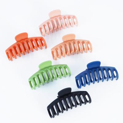 China Newest Supplier High Quality Matte Acrylic Resin Large Plastic Hair Clip Claw Korean Women For Thick Hair for sale