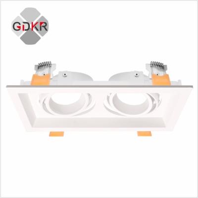 China Easy To Install Hot Sale Exterior Lamps Housing Double Hole Wall Aluminum Led Frame Lamp for sale