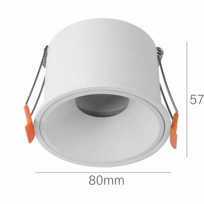 China 2022 Modern High Quality Recessed Aluminum Narrow Trim Round Shape LED GU10 Adjustable Deep Anti-glare Frame for sale