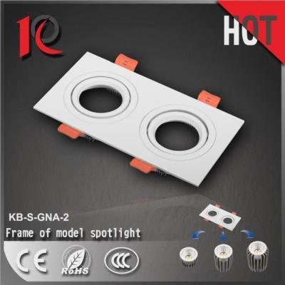 China Modern MR16 Double Recessed GU10 Heads Adjustable 360D Frame for sale