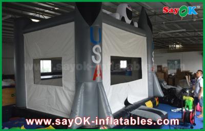 China 0.6mm PVC 4x3m Grey Inflatable Jumping Castle Popular Happy Hop Bouncy Castle for sale