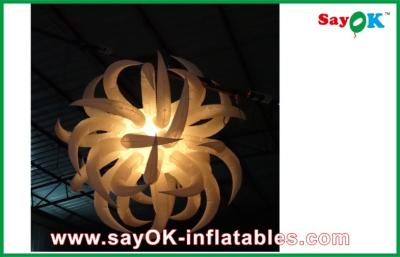 China Decoração de iluminação inflável branca Flor inflável para decoração de Ano Novo à venda