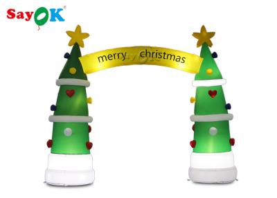 China ROHS Inflatable Holiday Decorations Christmas Tree Arch 4*3.2mH for sale