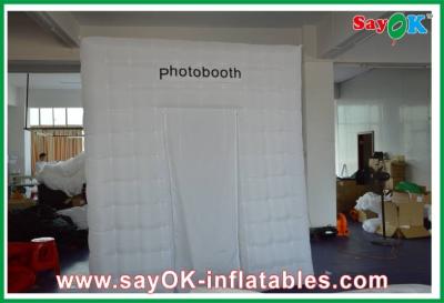 China Inflatable Photo Booth Enclosure Advertising Square Inflatable Photobooth One Door With Oxford Cloth for sale