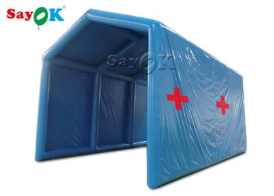 China Paño azul de Oxford de la tienda inflable del marco fuera del canal inflable de la desinfección de la tienda de la descontaminación que esteriliza la estación en venta